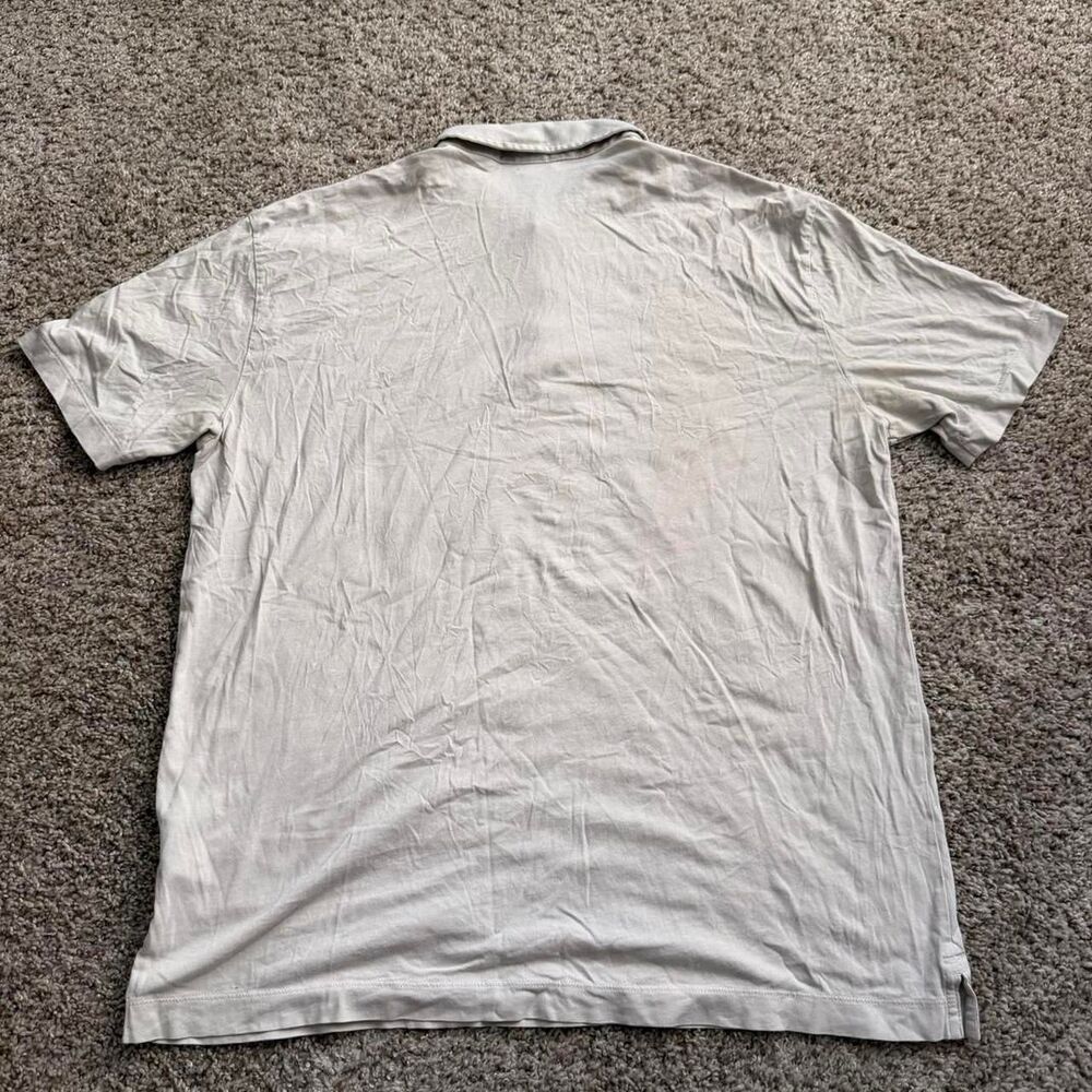 Patagonia Polo Shirt Mens Large Organic Cotton Beige Casual Outdoor - Picture 6 of 6